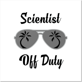 Off Duty Scientist Funny Summer Vacation Posters and Art